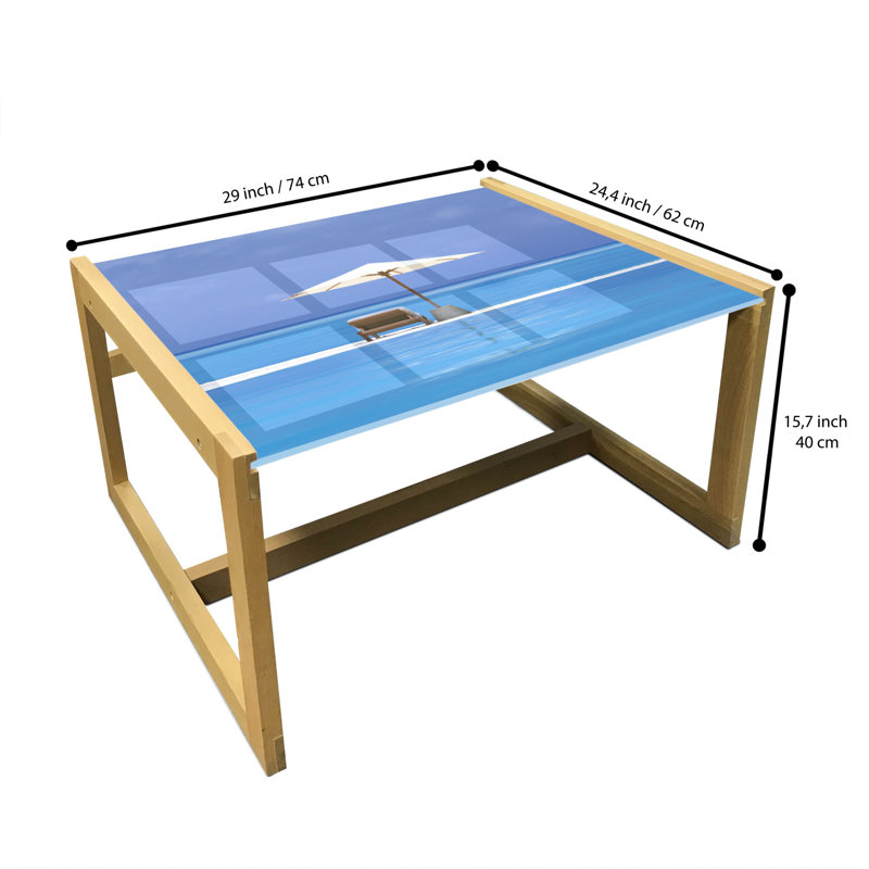 Jahvier Sled Coffee Table, 62cm H x 74cm W x 40cm D