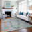 Machine Washable Indoor/Outdoor Chantille ACN2394 Abstract Rug-1887110890