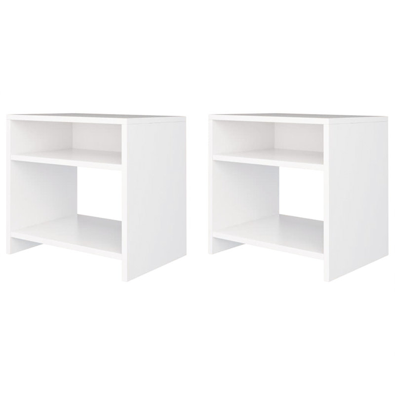 Reston 40cm W Manufactured Wood Bedside Table, Set of 2, Sonoma Oak