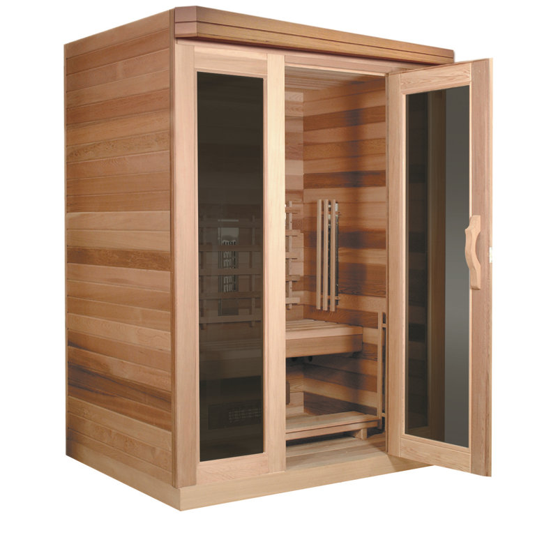 Saunacore Infracore Premium Bluetooth Compatible FAR Infrared Sauna in Cedar, 84" H x 60" W x 48" D