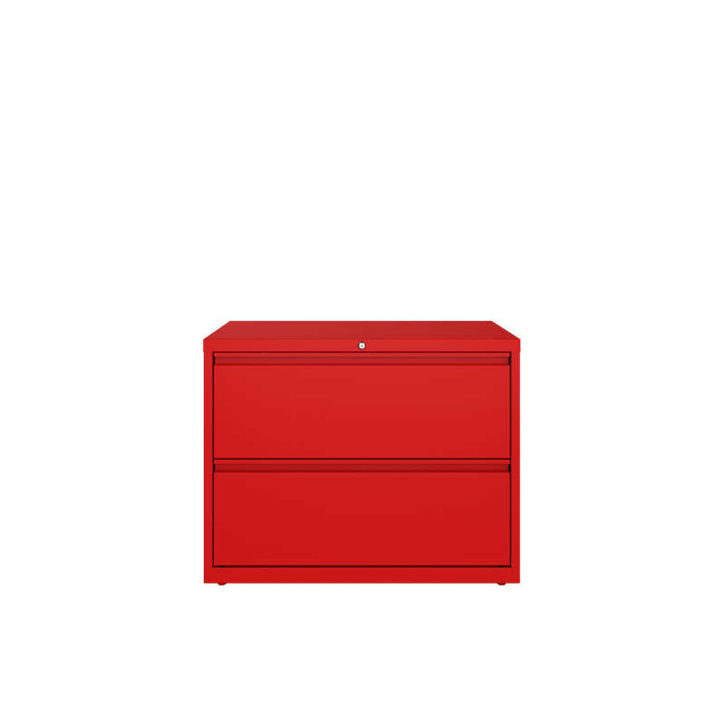 36'' Wide 2 -Drawer Steel File Cabinet, Red