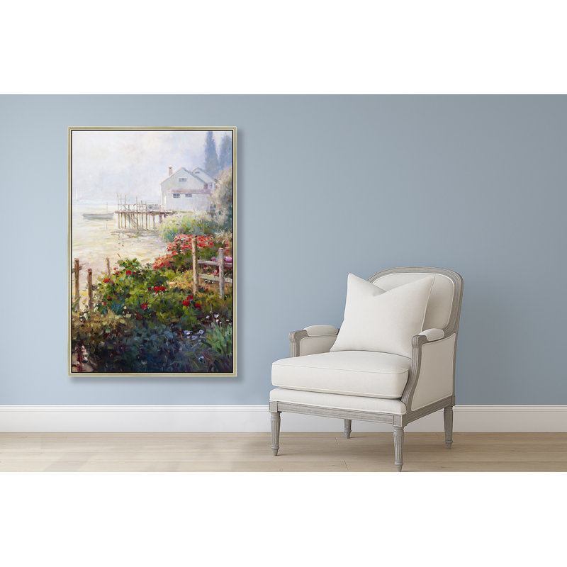 Harbor Garden Morning Print, 42" H x 32" W, Brown