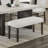 Mitton Contemporary Upholstered Dining Bench, Gray