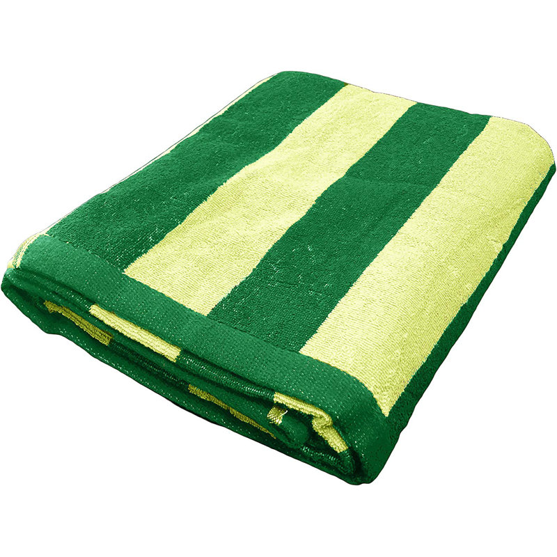 Pennsylvania Midweight Jacquard Beach Towel, Green/Ivory