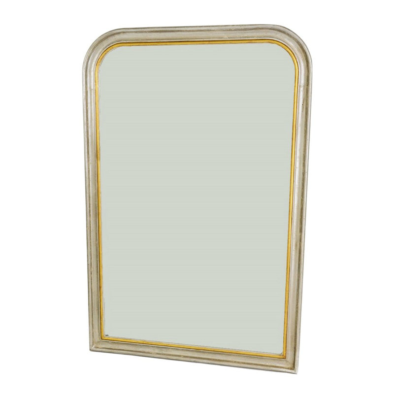 Chateau Flat Wall Mirror, Antique Silver/Gold