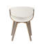 Chaise de salle à manger / d'appoint Mid-Century moderne en bois et similicuir-667405750