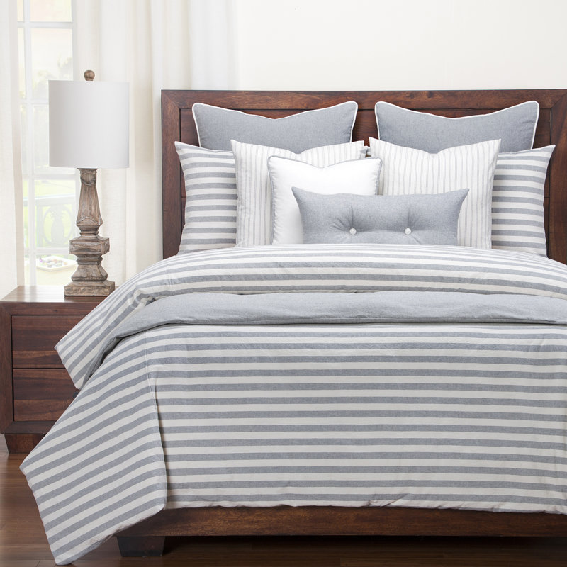 Farmhouse Farmhouse / Country Duvet Cover, Full, Pewter
