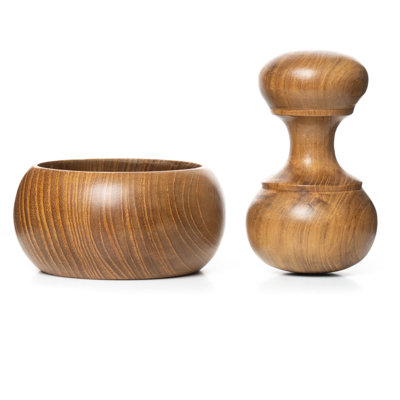 Wood Mortar And Pestle Set