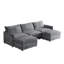 Canapé en tissu velours 3 places en velours côtelé confortable avec repose-pieds mobile pour le salon, ensemble de canapé en U surdimensionné à assise profonde, canapé rembourré à assise profonde de grande taille avec 3 coussins-1313383677-1313384194