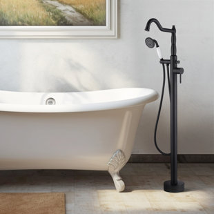 Robinet de baignoire à pattes avec inverseur et douchette Cisy