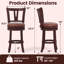 Ensemble de tabourets de bar pivotants 26 po à hauteur de comptoir 26 po en bois massif-383664552-383664549