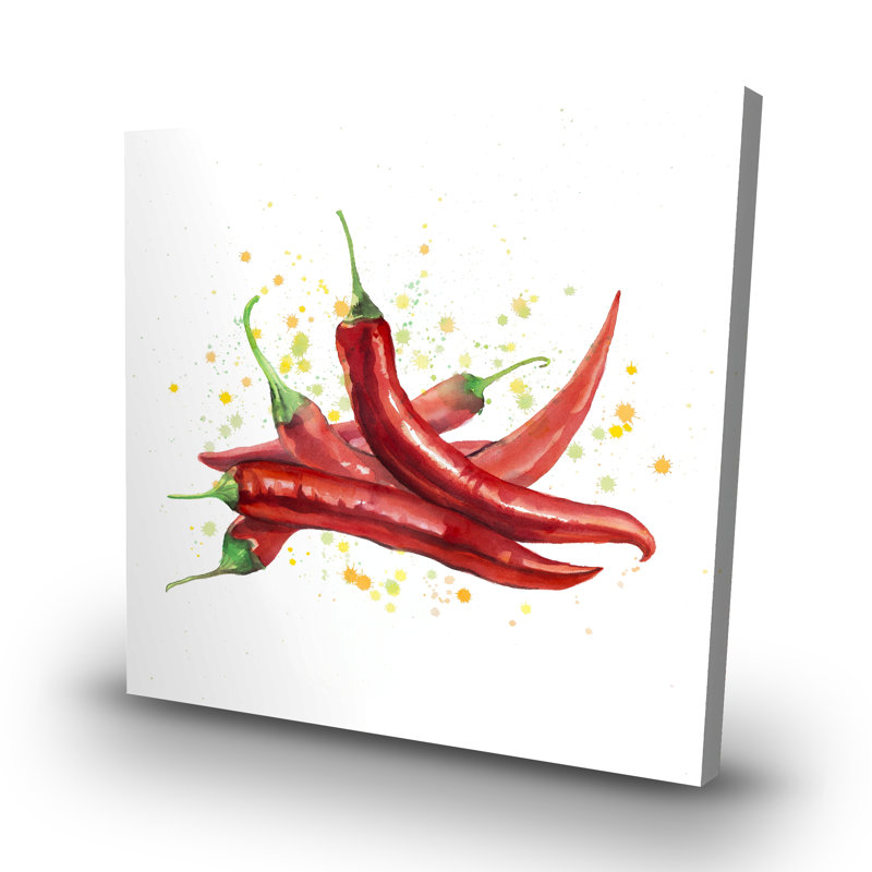 hot peppers - 32"x32" art on canvas