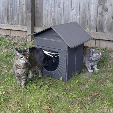 Tucker Murphy Pet Djordi Cat House for Outdoor Cats Feral Kitty Shelter with Insulated Liner for Winter Waterproof Rabbit Hutch for Bunnies, Cats