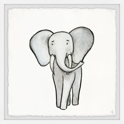«B éléphant ambulant», reproduction encadrée