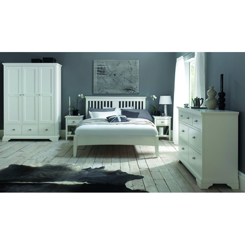 Ziggy 3 Door Solid + Manufactured Wood Wardrobe, White