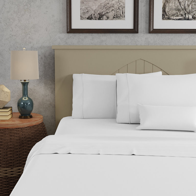 Soft & Silky Tencel Sateen Lyocell Sheet, Full/Double, White