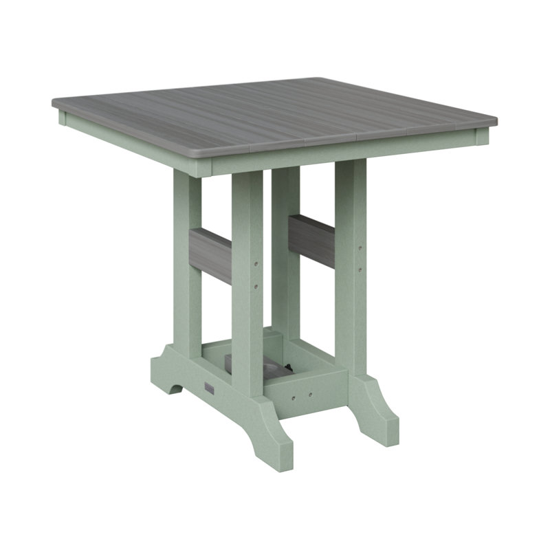 Table de salle à manger à hauteur de comptoir 33 po Berlin, Écume de mer, écume de mer, H 35,5 po x l 33 po x P 33 po