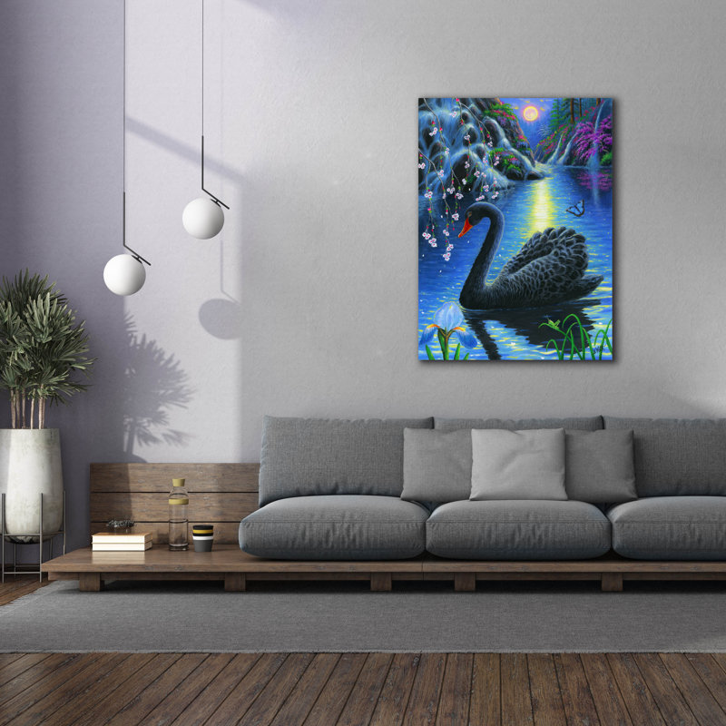 «Spring Moonlight» par Bridget Voth, H 54 po x l 40 po x P 1,5 po