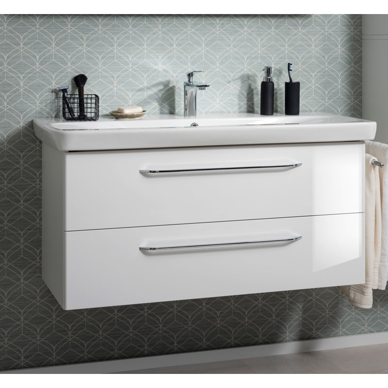 1000mm Single Bathroom Vanity with Basin, White