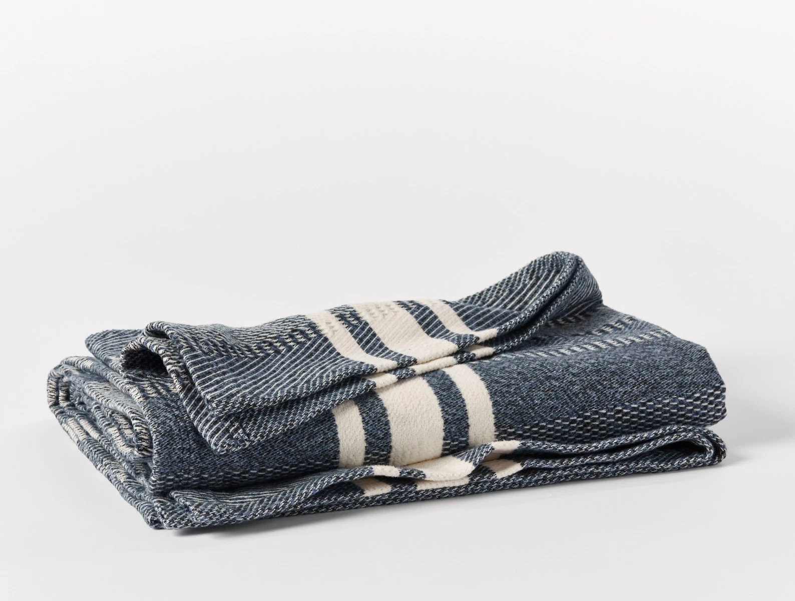 Cirrus Cotton Throw Blanket, Midnight