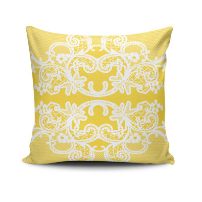 Coussin décoratif Cecilya, 17,0 x 17,0 pouces, 50% coton / 50% polyester, lavable à la machine, repassable, rembourrage en silicone, fermeture à glissière dissimulée | Coussin décoratif doux et élégant pour le salon, la chambre à coucher et le bureau