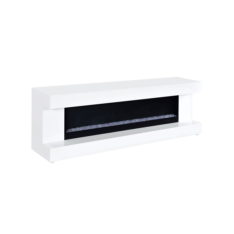 Meuble télé 71 po, Blanc ultrabrillant