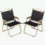 Ensemble de 2 chaises de patio pliantes avec base robuste