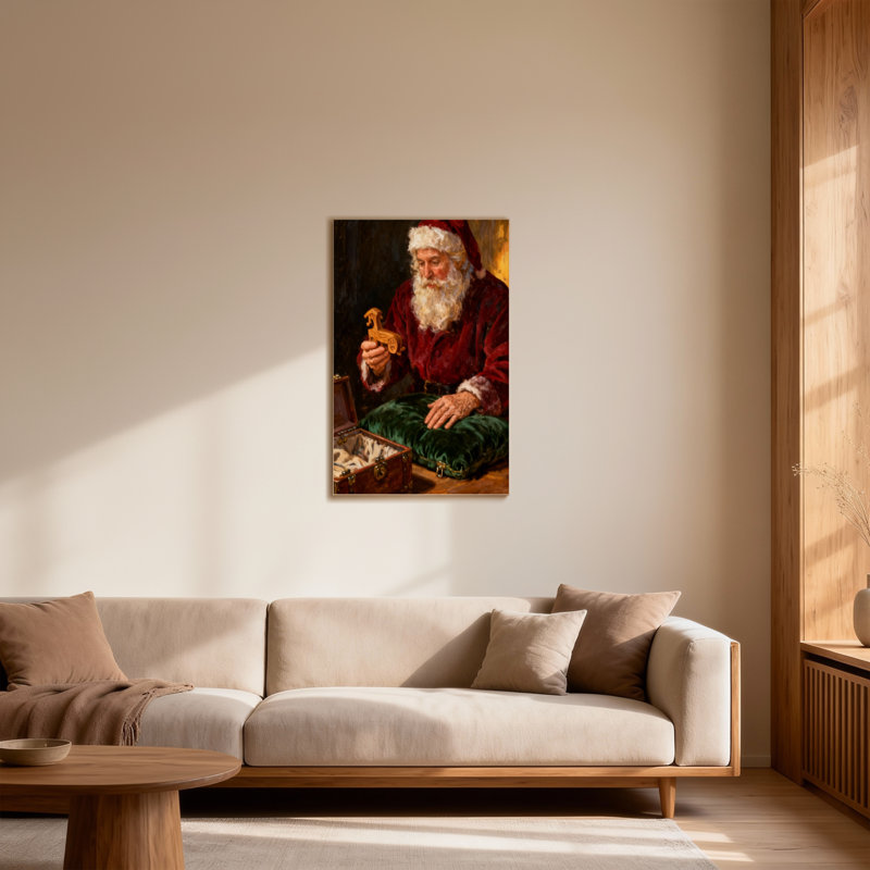 Jouet en bois de Noël père Noël, H 48 po x l 32 po