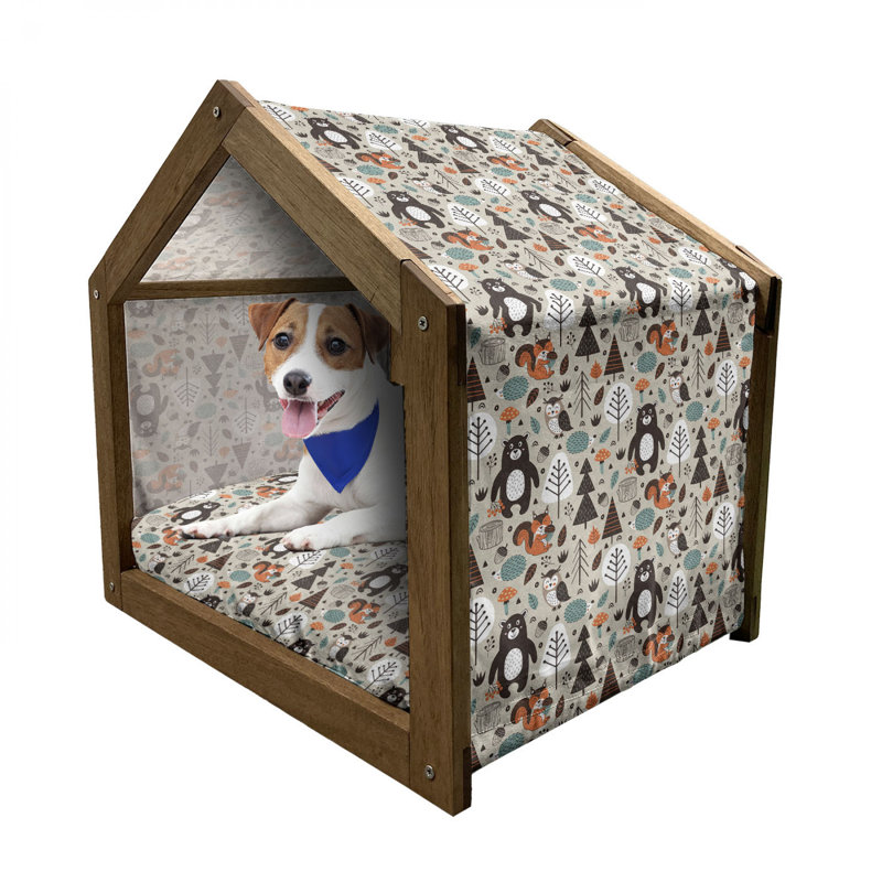 Niche pour chien en bois, H 22,44 po x l 23,62 po x P 17,72 po