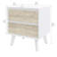 Table de bout 19W Corry Studio® Aliyya en blanc UV et gris cendré