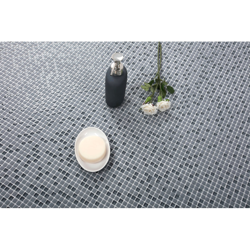 Carreau de mosaïque en verre émaillé pour mur et plancher 0,4 po x 0,4 po Carezza