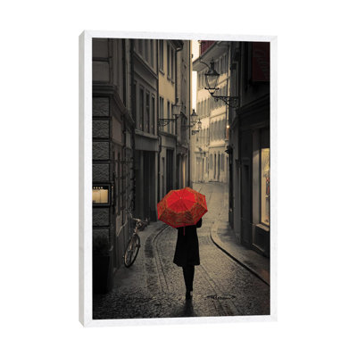Red Rain 1 Piece Wall Art on Canvas