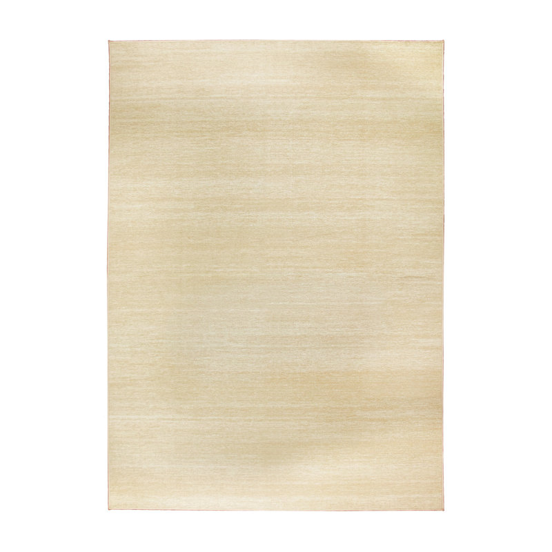 Tapis crème uni tissé à plat crème, Rectangle 5 pi x 7 pi