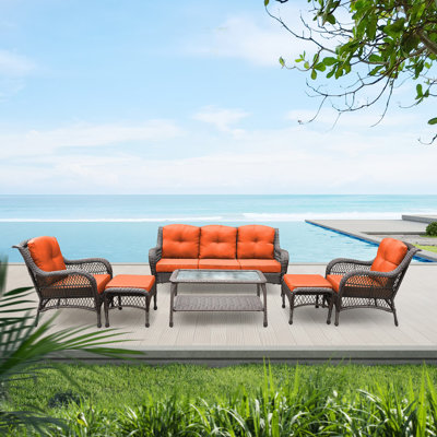 Herrin 5 - Person Patio Conversation Sets with Cushions