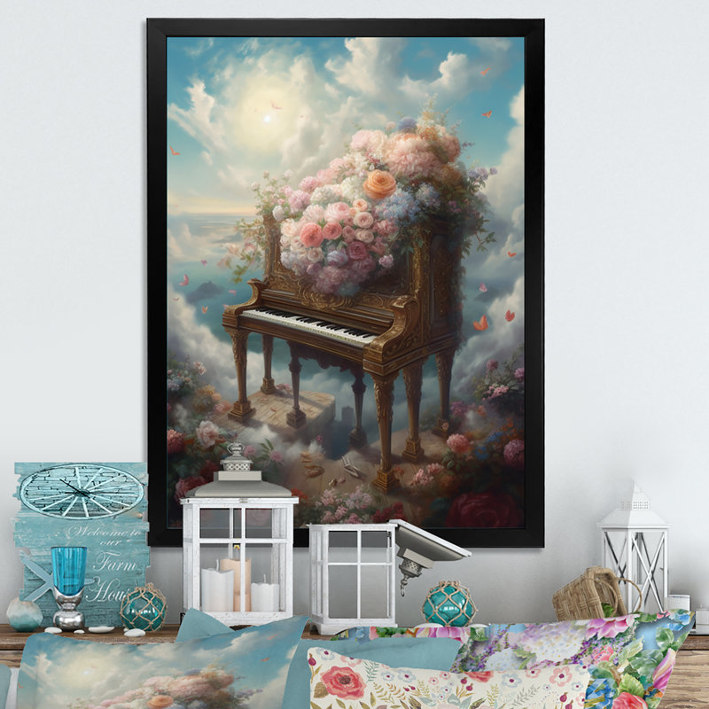 Floral Floral in Heaven III - impression, Cadre photo noir, H 20 po x l 12 po x P 1 po