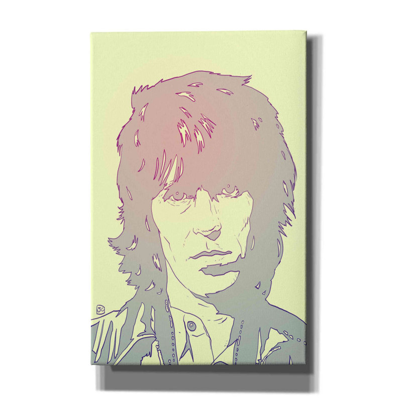 «Mick Jagger» par Giuseppe Cristiano, art mural sur toile, L 26 po x H 40 po