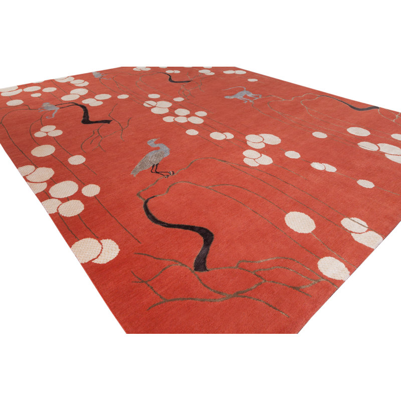 Saru Area Rug in Chocolate Brown/Ivory/Dove Gray/Tan, Rectangle 12' x 18'