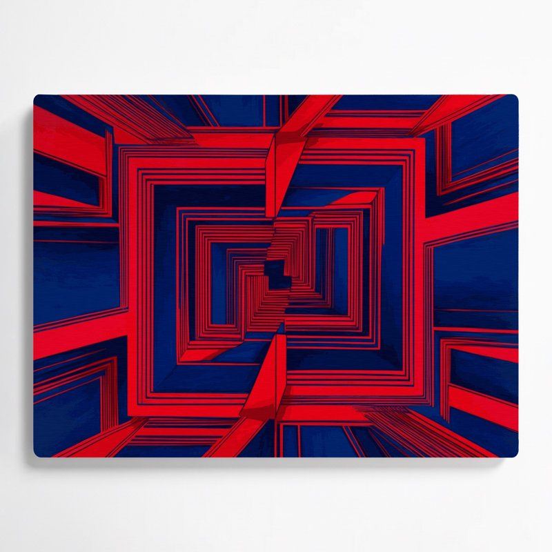 Art mural rigide en métal bleu 12, H 24 po x l 36 po