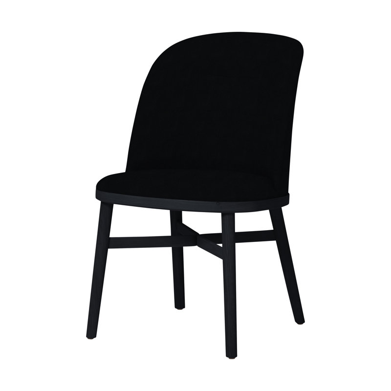 Bund 18'' H Upholstered Dining Chair, Black Oak, Steelcut Trio 383