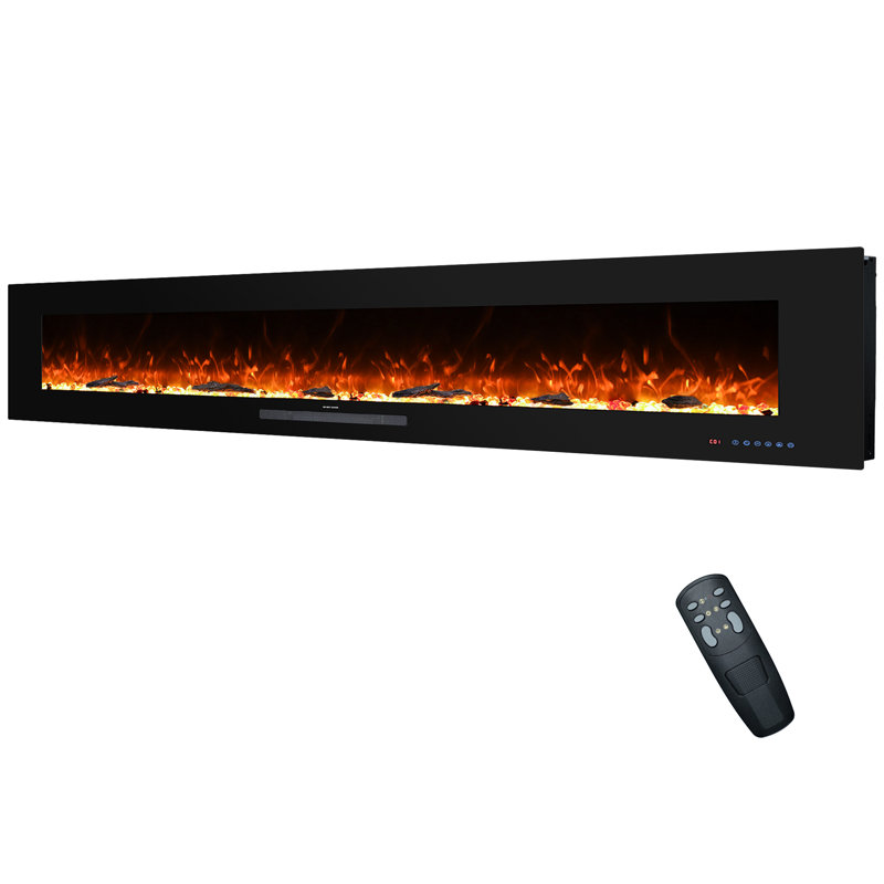 Craigmore Wall Mounted Electric Fireplace, 17.13" H x 79.75" W x 5.46" D