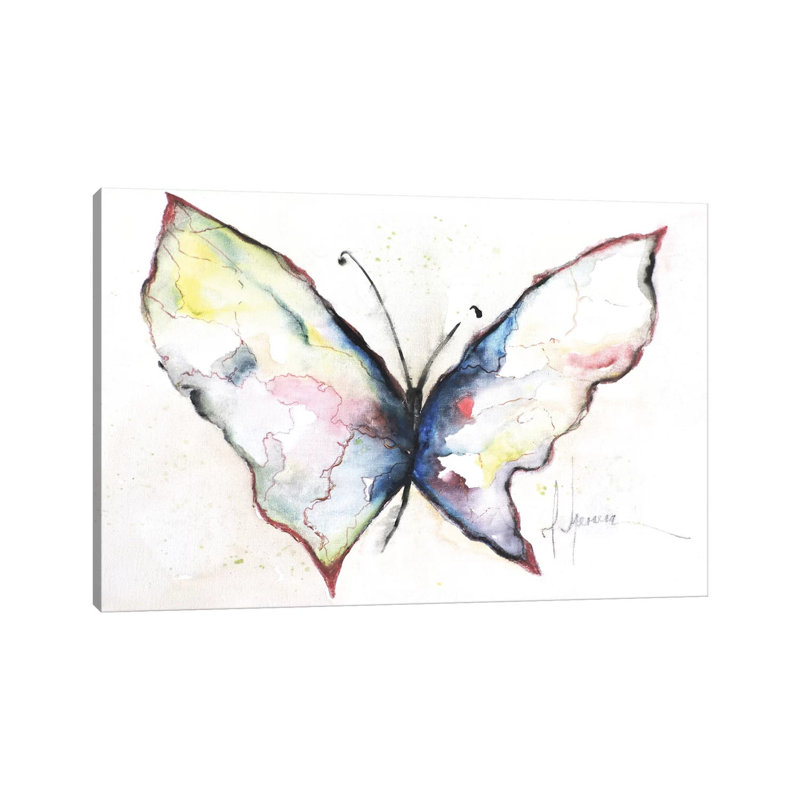 Mariposa II by Leticia Herrera - Wrapped Canvas Painting, 30.48 cm H x 45.72 cm W
