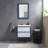 Anvay 24'' Wall-Mount Single Sink Bathroom Vanity with Ceramic Top