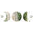 Peel and Stick Mirror Tiles, Moon Phase Design 5 Piece Set