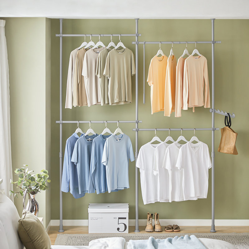 Shanell 138cm - 235cm Closet System, Grey