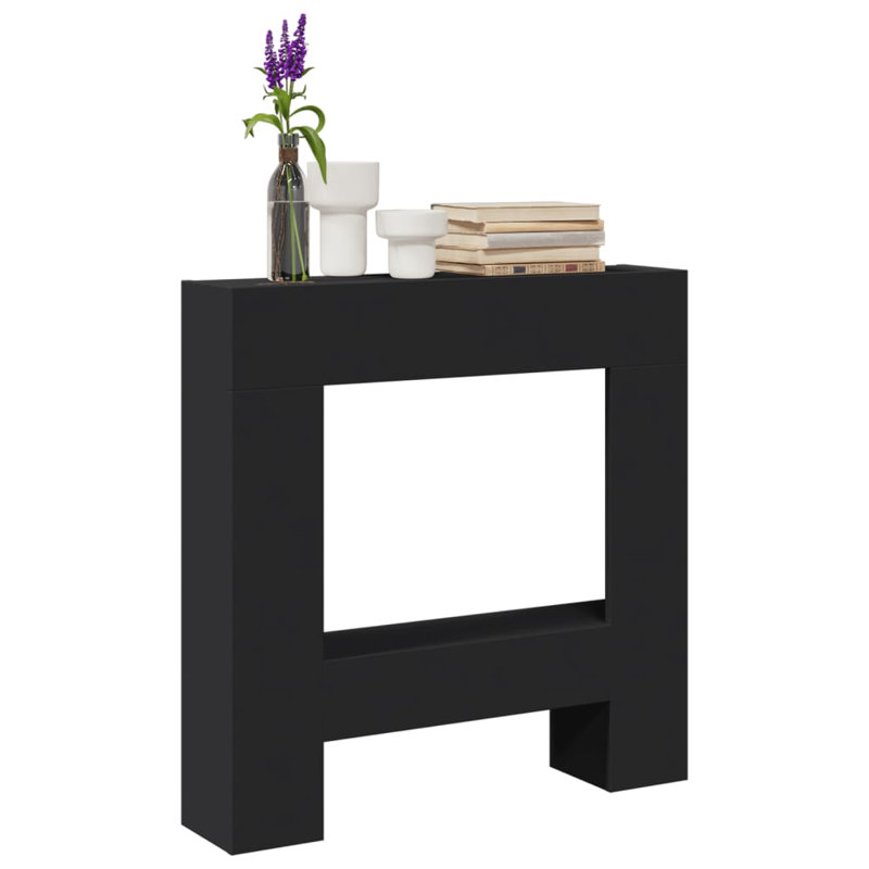 Fireplace Surround 81X18x82 Cm Engineered Wood, Black