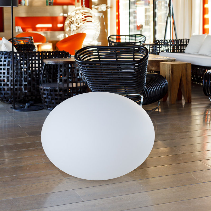 Flatball Battery Powered Integrated LED Color Changing Outdoor Floating Light, 10" H x 13" W x 13" D