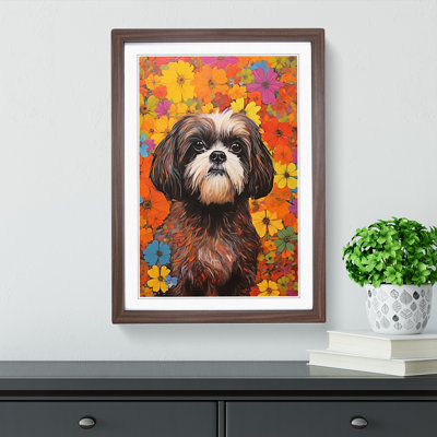 Shih Tzu Colour Field - Framed Print