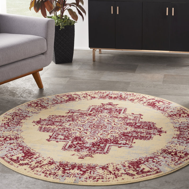 Skender Oriental Indoor Rug, Round 5'3"