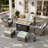 Patio Rattan Sofa Seating Group with Cushions-1057516728-1044144978