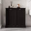 Armoire de trieur de linge à deux compartiments inclinable - noir